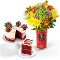 Grand Red Velvet Cake  Bouquet Gift Set